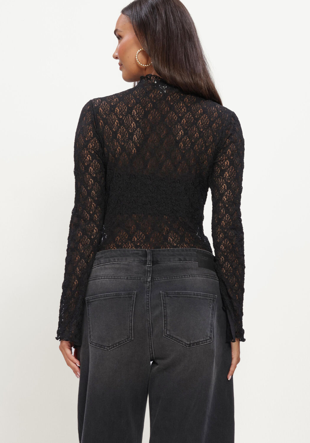 Zwarte MY ESSENTIAL WARDROBE  MWETTA TURTLENECK BLOUSE - large