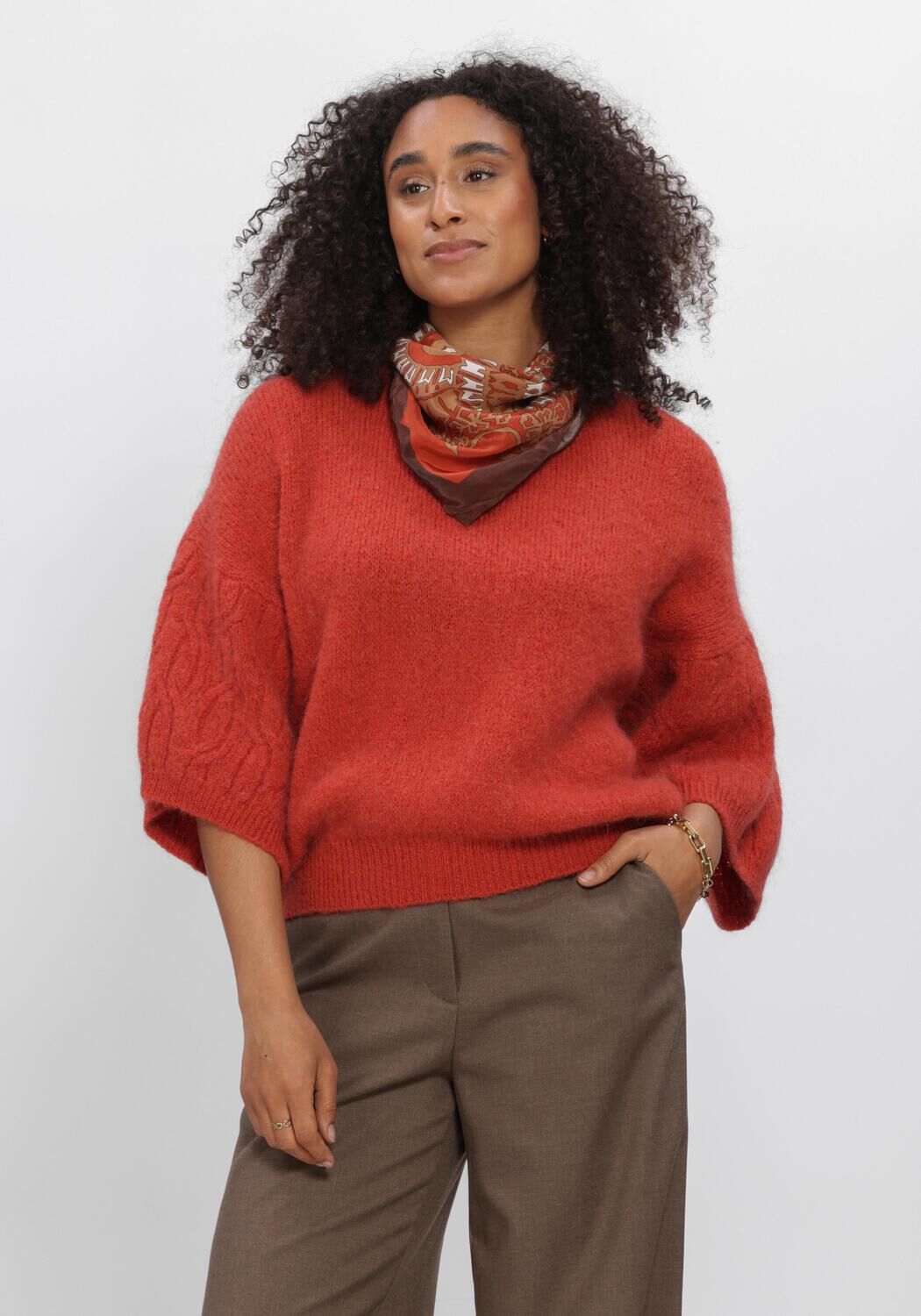 Rode SUMMUM Trui BOXY SWEATER MOHAIR WOOL BLEND KNIT - large