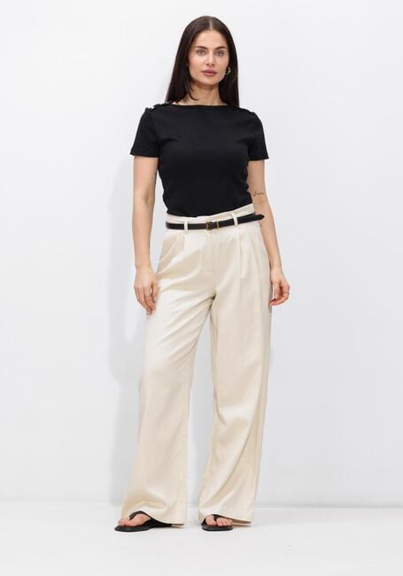 Zwarte TOMMY HILFIGER Top GOLD BUTTON SLIM SS TEE - large