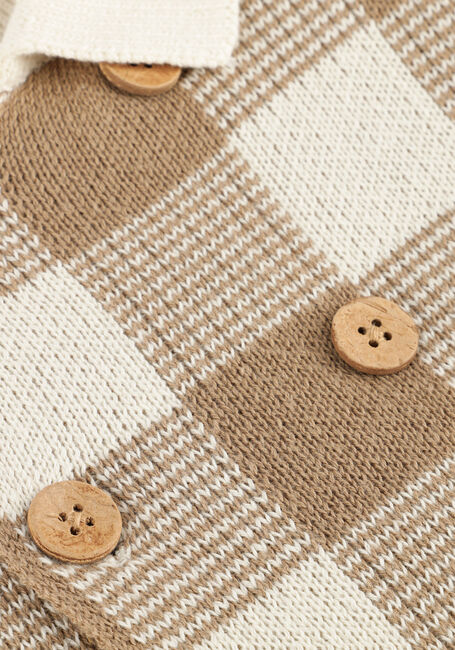 Beige LIL' ATELIER Vest NMMROBO LS LOOSE KNIT CARD LIL - large