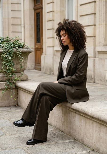 COPENHAGEN MUSE Pantalon large CMTAILOR-PANTS en marron - large