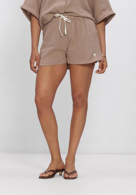 Taupe ALIX THE LABEL Broeken/jumpsuits LADIES WOVEN CRINKLE SHORTS - large