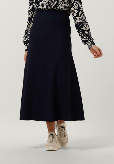 VANILIA Jupe midi DOUBLE PUNTO MIDI SKIRT Bleu foncé - large