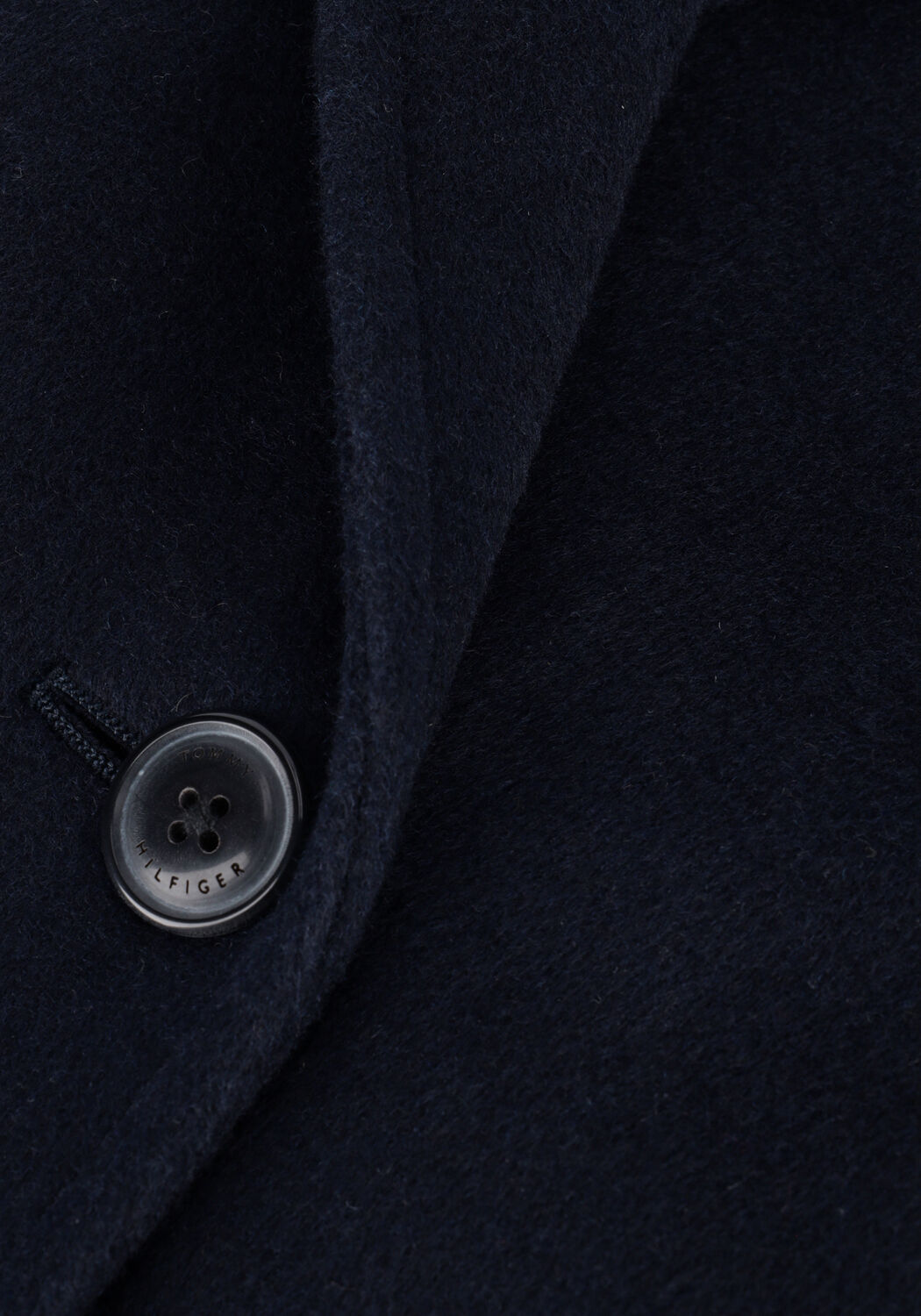 TOMMY HILFIGER Manteau WOOL BLEND DB BELTED COAT Bleu fonc&eacute; - large