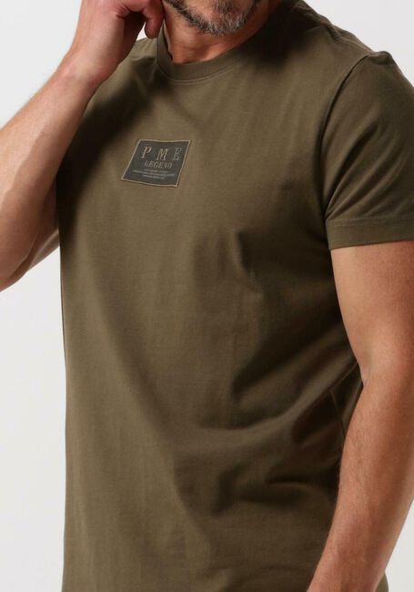 Groene PME LEGEND T-shirt SHORT SLEEVE R-NECK COTTON ELASTANE JERSEY - large
