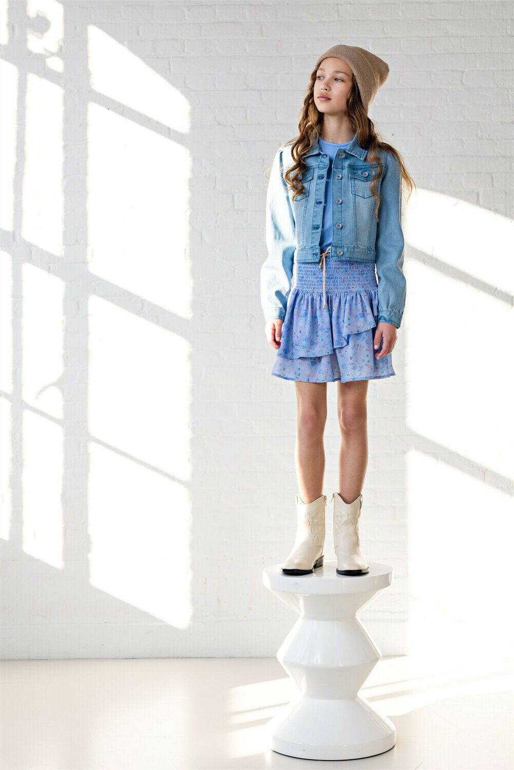 NONO Veste en jean DOVE GIRLS DENIM JACKET BLUE en bleu - large