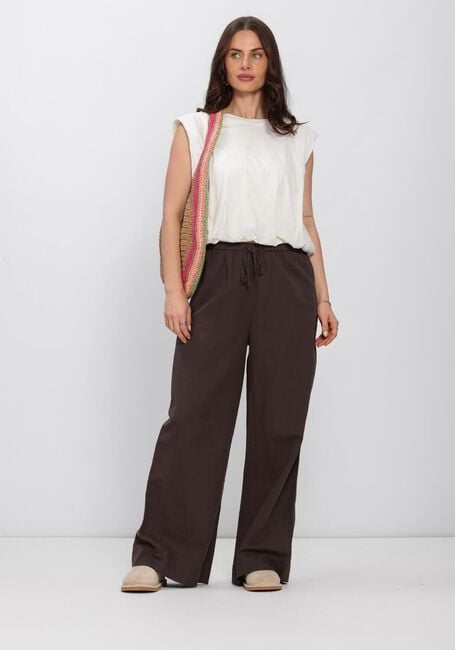 NEO NOIR HEIFA LINEN PANTS Pantalons en marron - large