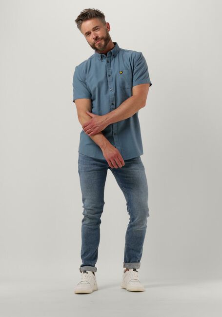 LYLE & SCOTT Chemise décontracté COTTON SLUB SHORT SLEEVE SHIRT Bleu clair - large