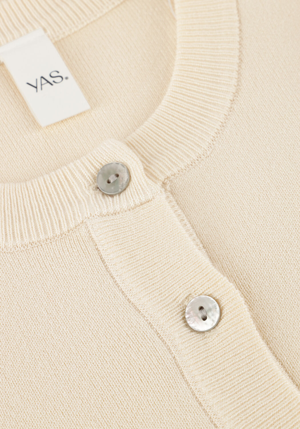 Gebroken wit Y.A.S. Vest YASEENA LS KNIT CARDIGAN - large