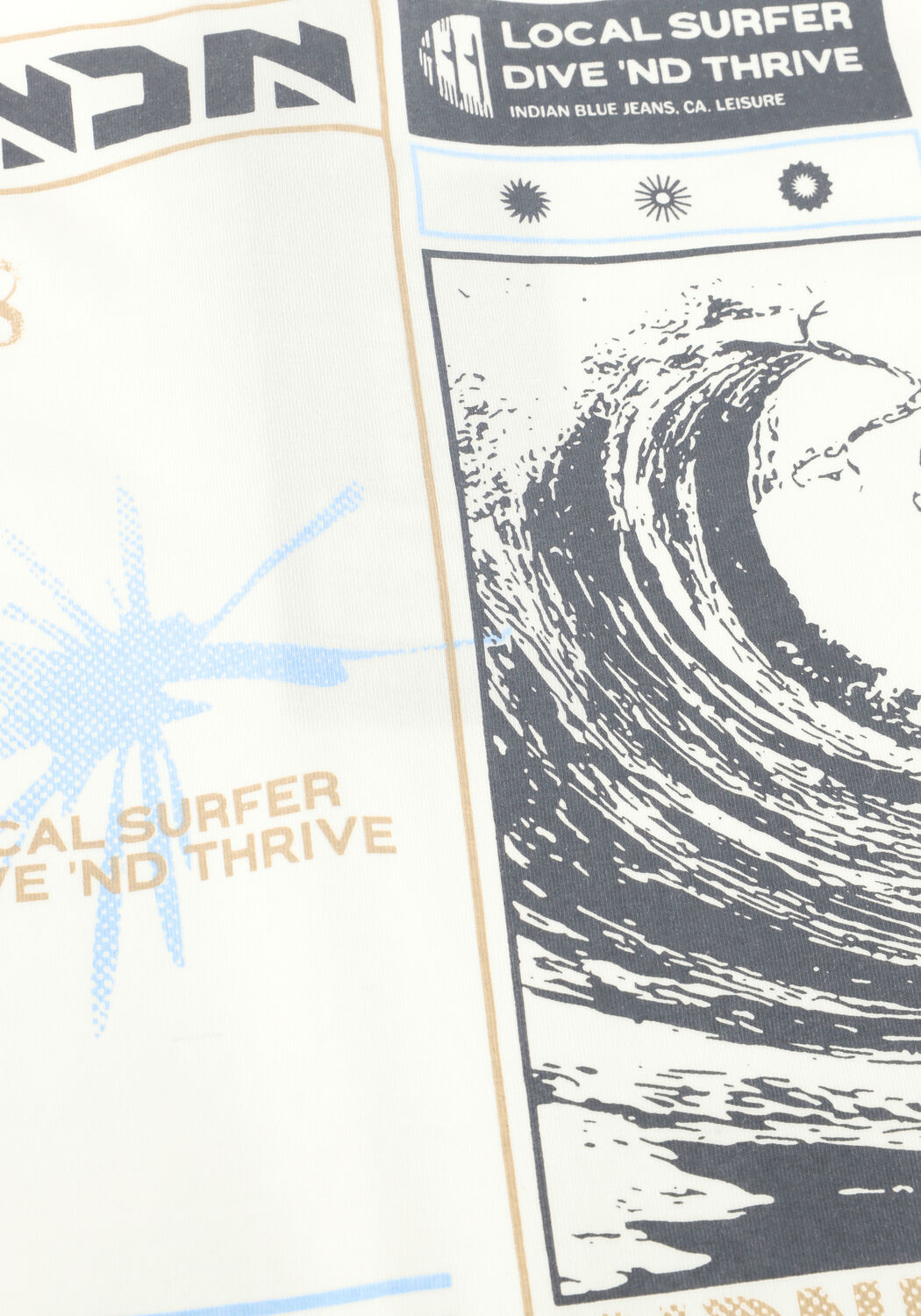 Witte INDIAN BLUE JEANS T-shirt T-SHIRT INDN BACKPRINT - large