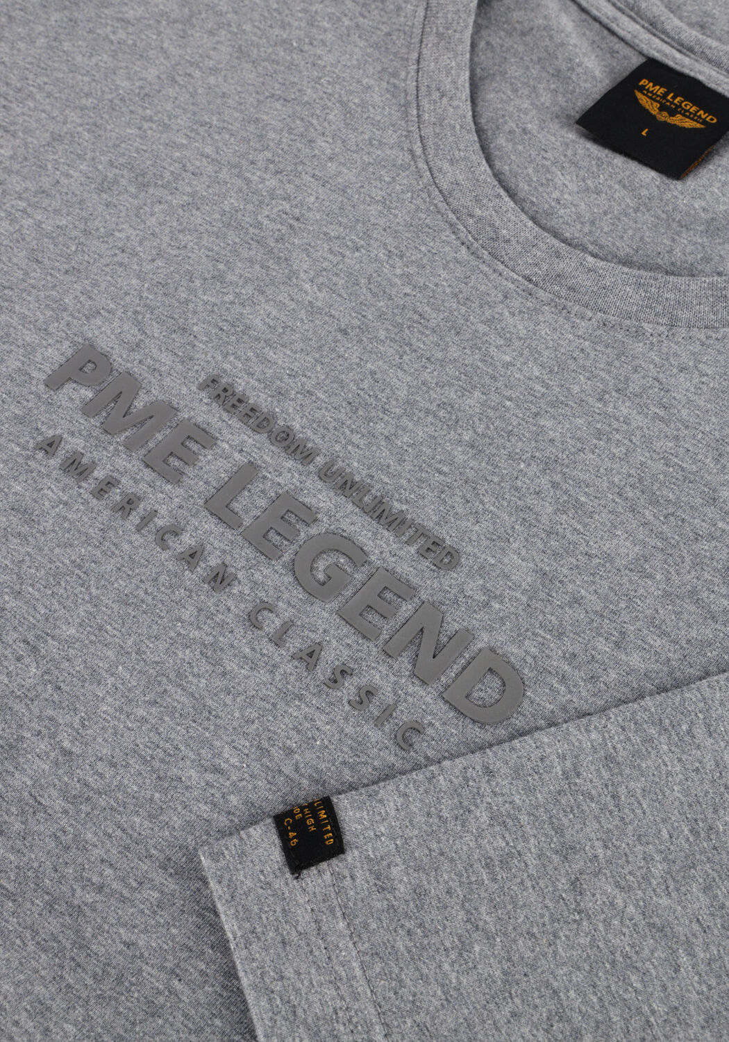 PME LEGEND T-shirt SHORT SLEEVE R-NECK COTTON ELASTANE JERSEY en gris - large