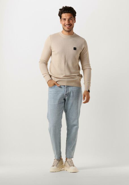 Beige BUTCHER OF BLUE Trui STRUCTURE CREW - large