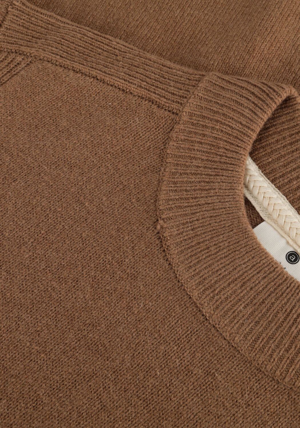 Bruine ANERKJENDT Trui AKRICO LAMBSWOOL KNIT - large