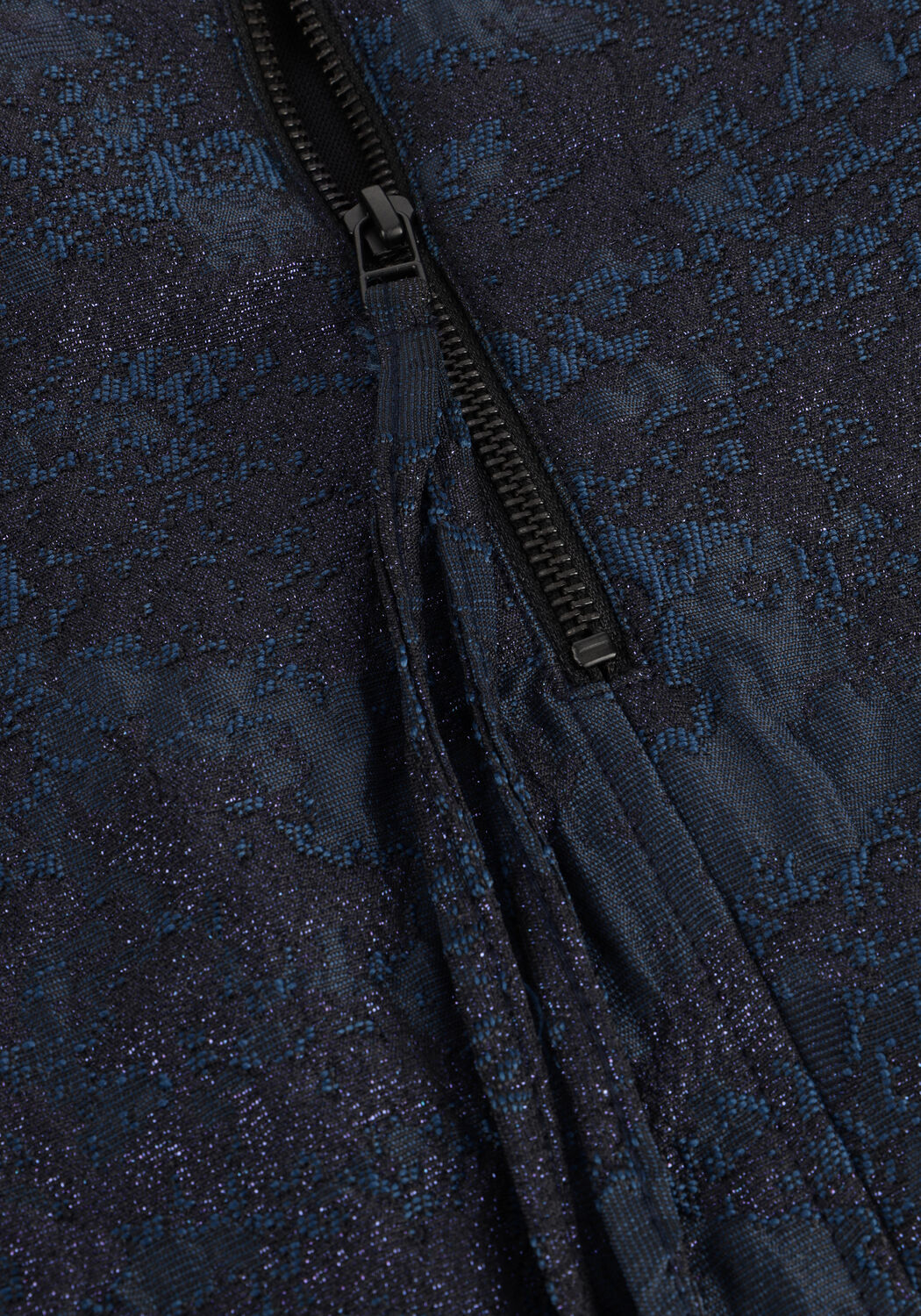 Donkerblauwe BY-BAR  ZASU JAQUARD BLOUSE - large