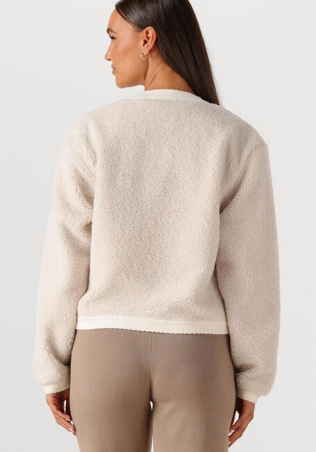 Ecru NEO NOIR Vest LIMO FLUFFY KNIT CARDIGAN - large