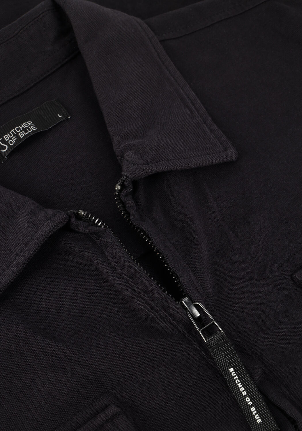 Zwarte BUTCHER OF BLUE Overshirt FINN ZIP POCKET SHIRT - large