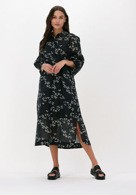 Zwarte SECOND FEMALE Midi jurk DAVIDA NEW DRESS - large