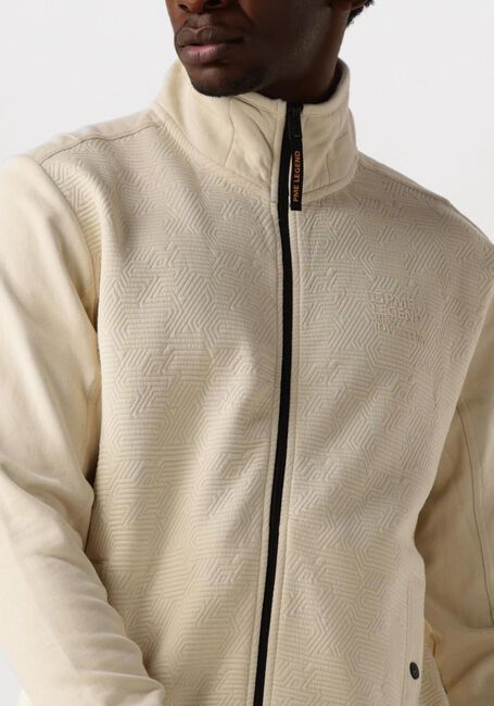 Creme PME LEGEND Vest ZIP JACKET JACQUARD INTERLOCK SWEAT - large