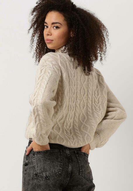 Zand SCOTCH & SODA Trui KNITTED LUREX WOOL BLEND PULLOVER - large