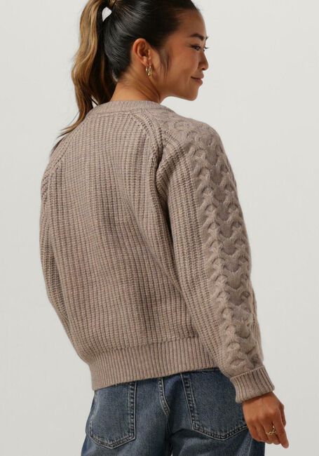 CO'COUTURE Gilet NEW ROW CABLE CARDIGAN KNIT en beige - large