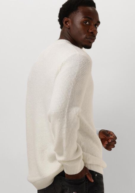 TOMMY JEANS Pull TJM REG WAFFLE SWEATER en blanc - large