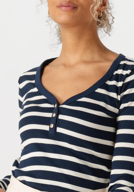 TOMMY HILFIGER Haut SLIM HENLEY GB SCOOP-NK LS Bleu foncé - large