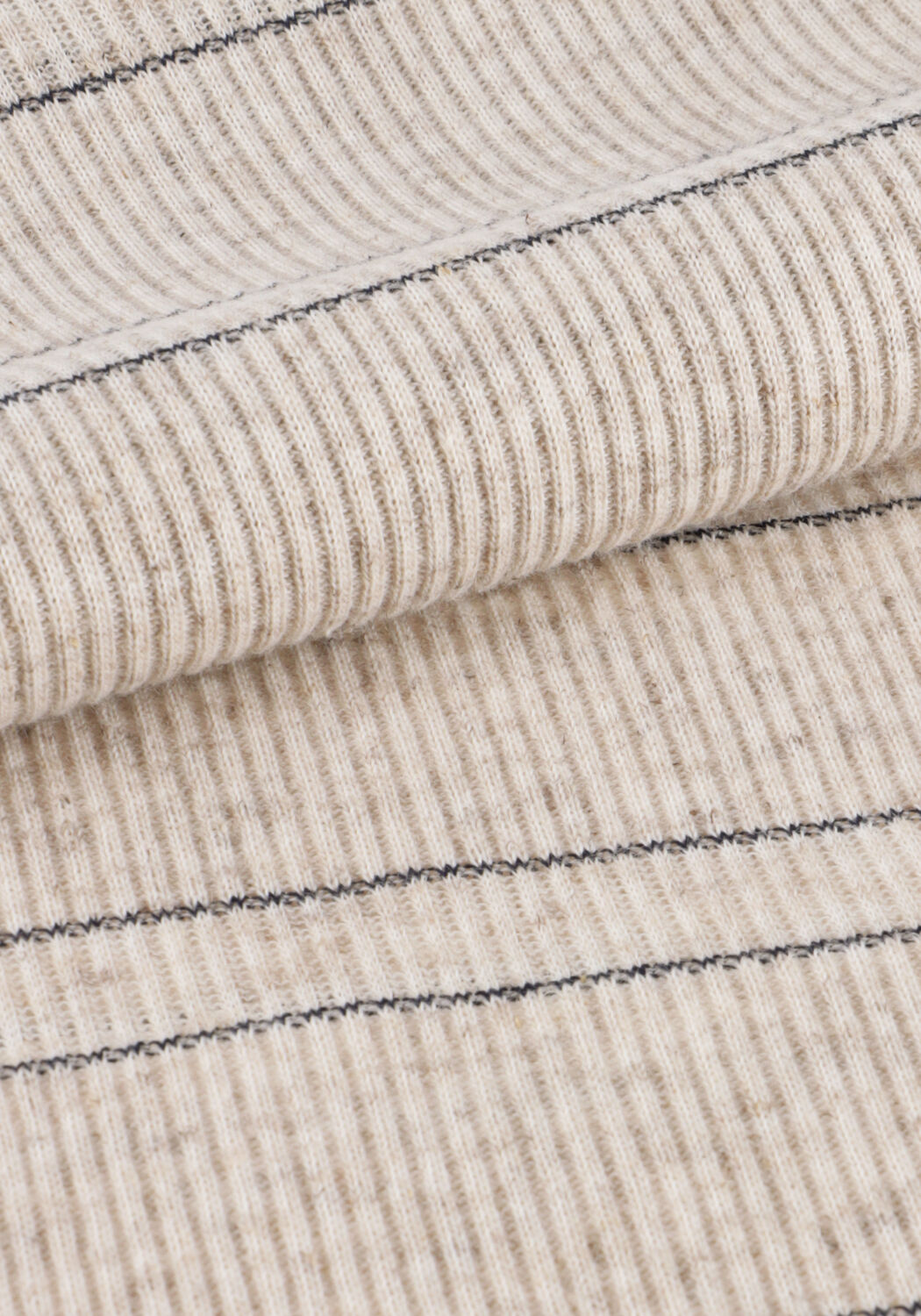 Beige BY-BAR T-shirt BASIC LS PEARL STRIPE TOP - large