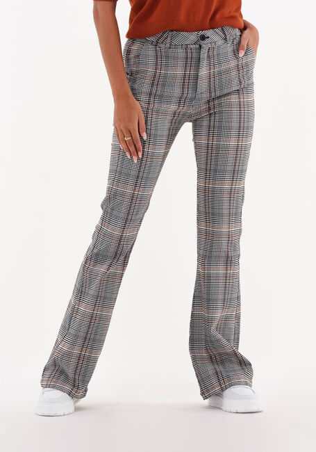 MINUS Pantalon évasé CARMA CHECK FLARED PANTS en marron - large