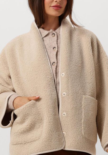 KNIT-TED Veste en cuir JOKO Sable - large