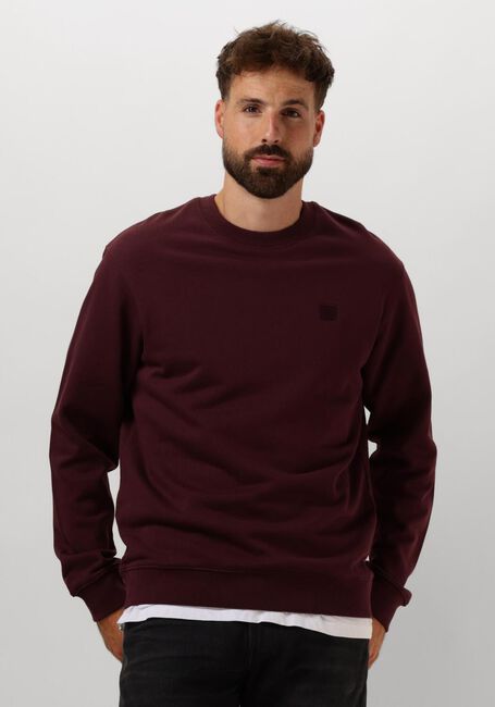 SCOTCH & SODA Pull ESSENTIAL LOGO BADGE CREW en rouge - large