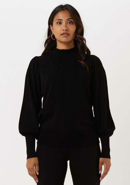 SUMMUM Pull BALLOON SLEEVE SWEATER VISCOSE POLYAMIDE KNIT en noir - large
