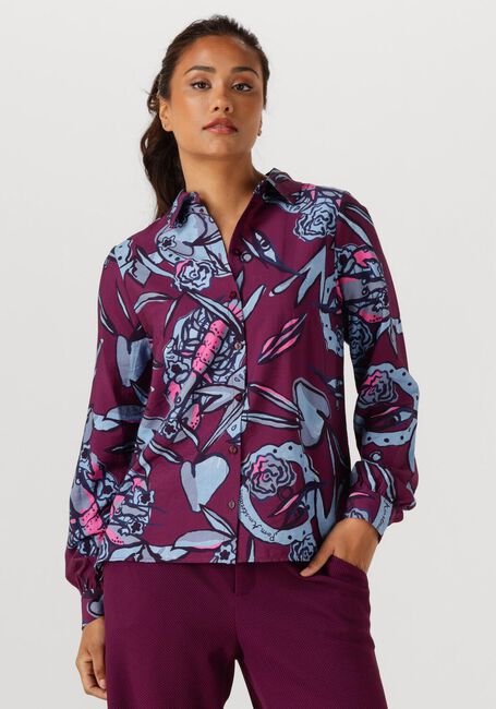Paarse POM AMSTERDAM Casual overhemd BLOUSE - MILA MYSTIC DINNER - large