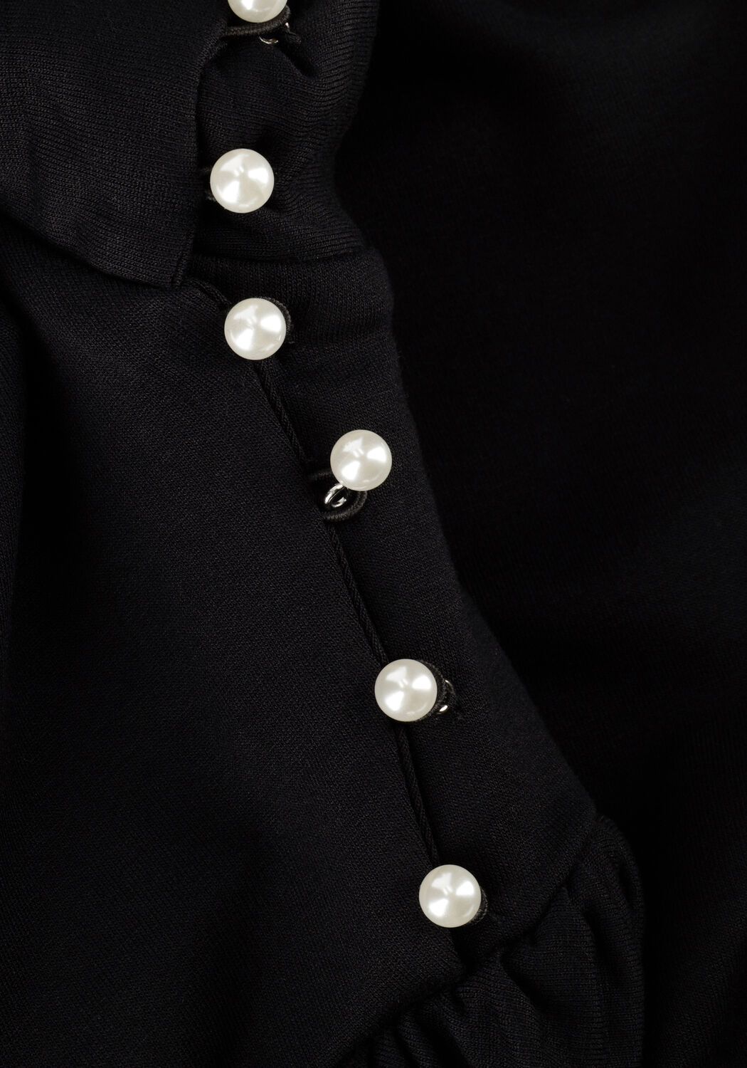 GESTUZ Pull RIFAGZ BUTTON BLOUSE en noir - large