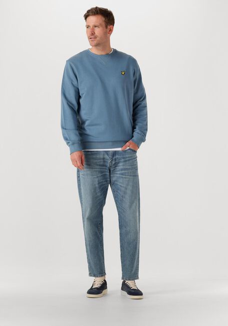 Blauwe LYLE & SCOTT Sweater CREW NECK SWEATSHIRT - large