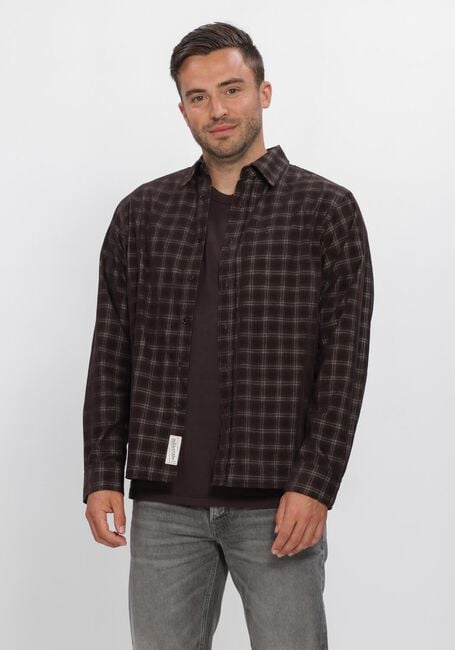 BUTCHER OF BLUE Chemise d&eacute;contract&eacute; JUDD CORD SMALL CHECK SHIRT en marron - large