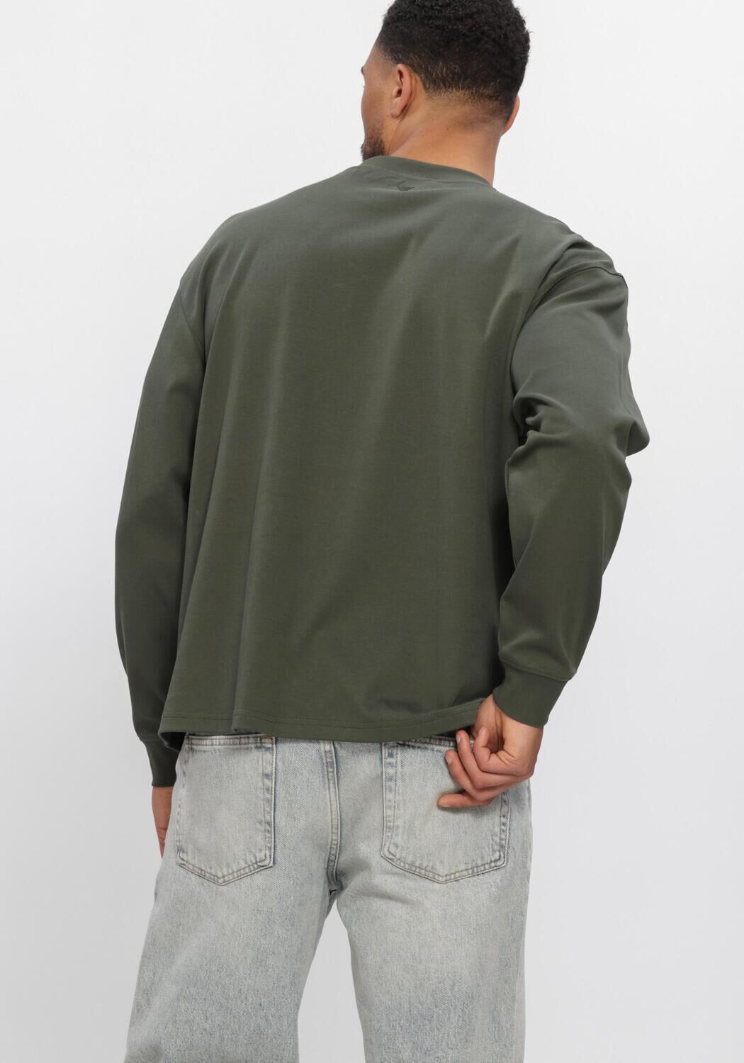 PURE PATH T-shirt INITITIALS POCKET Vert fonc&eacute; - large