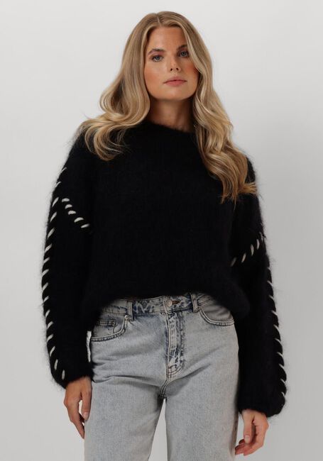 AMERICAN DREAMS Pull CATIO MOHAIR STITCH PULLOVER en noir - large