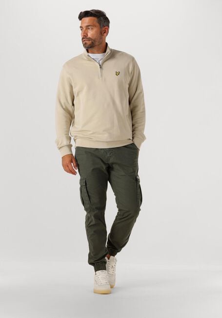 LYLE & SCOTT Chandail LOOPBACK QUARTER ZIP SWEAT en taupe - large