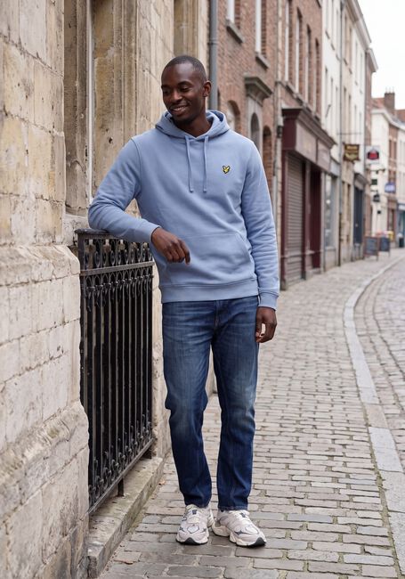 LYLE & SCOTT Chandail PULLOVER HOODIE Bleu clair - large