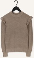 Bruine OBJECT Trui MALENA L/S RUFFLE PULLOVER Bruine OBJECT Trui MALENA L/S RUFFLE PULLOVER - medium