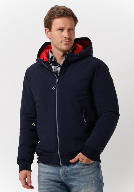 deze Ontdekking Joseph Banks Blauwe SCOTCH & SODA Gewatteerde jas HOODED JACKET WITH STRETCH | Omoda