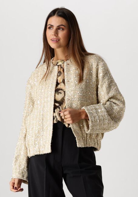 SUMMUM Jack JACKET TWEED SEQUINS en beige - large