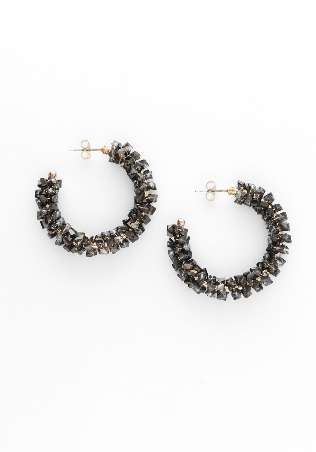 NOTRE-V Boucles d'oreilles EARRING STONES Dor&eacute;