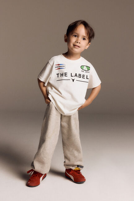 ALIX MINI T-shirt KNITTED SPORTS ARTWORK T-SHIRT Blanc - large