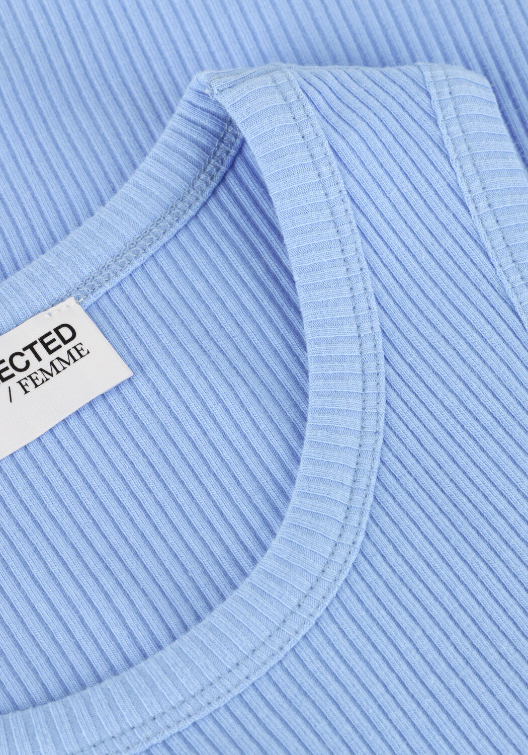 SELECTED WOMEN Haut SLFANNA O-NECK TANK TOP en bleu - large