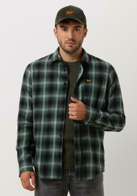 PME LEGEND Chemise décontracté LONG SLEEVE SHIRT CTN YARN DYED TWILL CHECK en vert - large