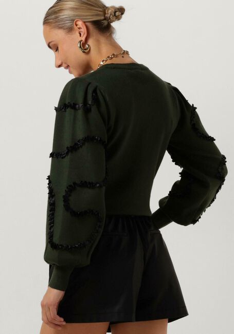 Donkergroene OBJECT Trui OBJDIDI L/S O-NECK KNIT PULLOVER - large