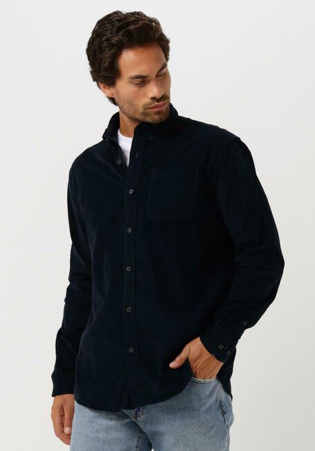 Donkerblauwe SELECTED HOMME Casual overhemd SLHREGRICK-CORD SHIRT LS W - large