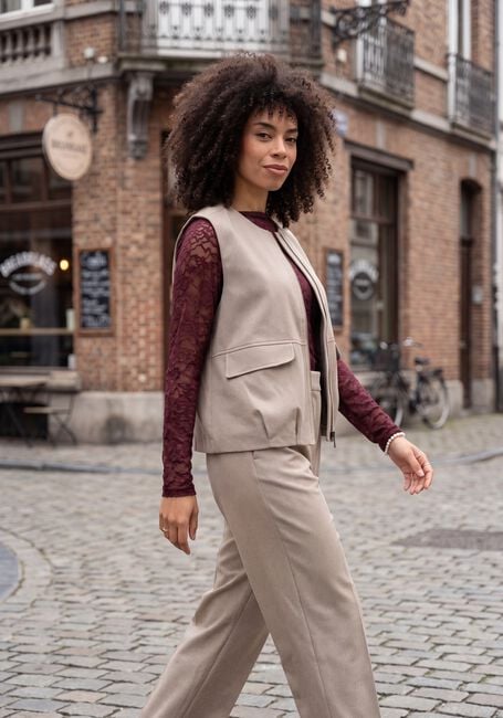 CATWALK JUNKIE Haut LACE LONG SLEEVE Bordeaux - large