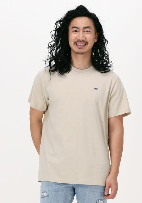 TOMMY JEANS T-shirt TJM CLASSIC JERSEY C NECK en beige - large